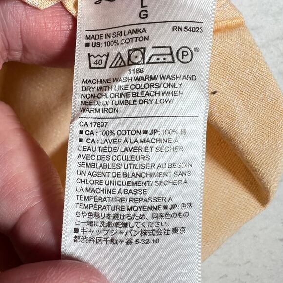 Banana Republic Factory Button Shirt Men L Stretch Soft Wash Contrast Roll Cuffs - Picture 10 of 14